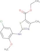 ethyl 3-((5-chloro-2-methoxyphenyl)amino)-5-methyl-2,4-thiazolecarboxylate