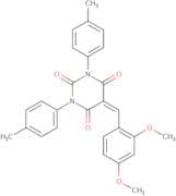 5-((2,4-dimethoxyphenyl)methylene)-1,3-bis(4-methylphenyl)-1,3-diazaperhydroine-2,4,6-trione