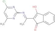 2-(((6-chloro-4-methylpyrimidin-2-yl)amino)ethylidene)indane-1,3-dione