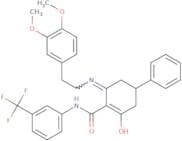 (6-((2-(3,4-dimethoxyphenyl)ethyl)amino)-2-oxo-4-phenylcyclohex-1-enyl)-N-(3-(trifluoromethyl)phen…