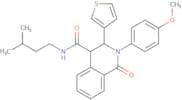 (2-(4-methoxyphenyl)-1-oxo-3-(3-thienyl)(4-2,3,4-trihydroisoquinolyl))-N-(3-methylbutyl)formamide