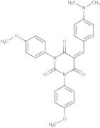 1,3-bis(4-methoxyphenyl)-5-((4-(dimethylamino)phenyl)methylene)-1,3-diazaperhydroine-2,4,6-trione