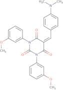 1,3-bis(3-methoxyphenyl)-5-((4-(dimethylamino)phenyl)methylene)-1,3-diazaperhydroine-2,4,6-trione