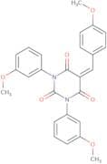 1,3-bis(3-methoxyphenyl)-5-((4-methoxyphenyl)methylene)-1,3-diazaperhydroine-2,4,6-trione