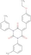 1,3-bis(3-methylphenyl)-5-((4-ethoxyphenyl)methylene)-1,3-diazaperhydroine-2,4,6-trione