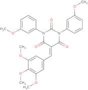 1,3-bis(3-methoxyphenyl)-5-((3,4,5-trimethoxyphenyl)methylene)-1,3-diazaperhydroine-2,4,6-trione