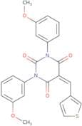 1,3-bis(3-methoxyphenyl)-5-(3-thienylmethylene)-1,3-diazaperhydroine-2,4,6-trione