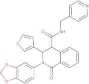(2-benzo[3,4-d]1,3-dioxolen-5-yl-1-oxo-3-(3-thienyl)(4-2,3,4-trihydroisoquinolyl))-N-(4-pyridylmet…