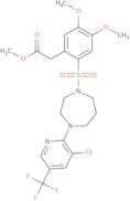 methyl 2-(2-((4-(3-chloro-5-(trifluoromethyl)(2-pyridyl))(1,4-diazaperhydroepinyl))sulfonyl)-4,5-d…