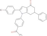 1-(4-acetylphenyl)-2-(4-bromophenyl)-6-phenyl-5,6,7-trihydroindol-4-one