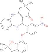 2,10-diaza-9-(2-(2,2-dimethyl(3-oxaindan-4-yloxy))-5-nitrophenyl)-5,5-