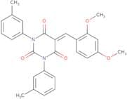5-((2,4-dimethoxyphenyl)methylene)-1,3-bis(3-methylphenyl)-1,3-diazaperhydroine-2,4,6-trione