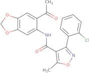 N-(6-acetylbenzo[d]1,3-dioxolan-5-yl)(3-(2-chlorophenyl)-5-methylisoxazol-4-yl)formamide