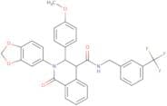 (2-benzo[d]1,3-dioxolen-5-yl-3-(4-methoxyphenyl)-1-oxo(4-2,3,4-trihydroisoquinolyl))-N-((3-(triflu…