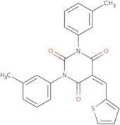 1,3-bis(3-methylphenyl)-5-(2-thienylmethylene)-1,3-diazaperhydroine-2,4,6-trione