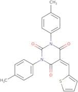 1,3-bis(4-methylphenyl)-5-(2-thienylmethylene)-1,3-diazaperhydroine-2,4,6-trione