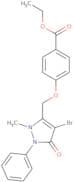 ethyl 4-((4-bromo-2-methyl-5-oxo-1-phenyl-3-pyrazolin-3-yl)methoxy)benzoate