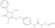 4-bromo-2-methyl-1-phenyl-3-((4-(((prop-2-enylamino)thioxomethyl)amino)phenoxy)methyl)-3-pyrazolin…