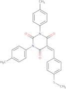 1,3-bis(4-methylphenyl)-5-((4-methylthiophenyl)methylene)-1,3-diazaperhydroine-2,4,6-trione