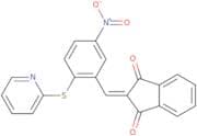 2-((5-nitro-2-(2-pyridylthio)phenyl)methylene)indane-1,3-dione