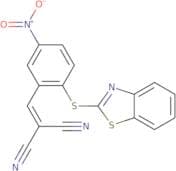 ((2-benzothiazol-2-ylthio-5-nitrophenyl)methylene)methane-1,1-dicarbonitrile