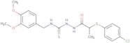 4-(3,4-dimethoxybenzyl)-1-(2-(4-chlorophenylthio)propionyl)thiosemicarbazide