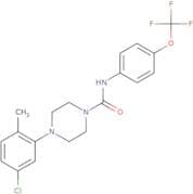 (4-(5-chloro-2-methylphenyl)piperazinyl)-N-(4-(trifluoromethoxy)phenyl)formamide