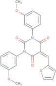 1,3-bis(3-methoxyphenyl)-5-(2-thienylmethylene)-1,3-diazaperhydroine-2,4,6-trione
