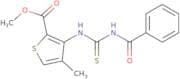 methyl 4-methyl-3-(((phenylcarbonylamino)thioxomethyl)amino)thiophene-2-carboxylate