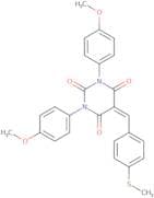 1,3-bis(4-methoxyphenyl)-5-((4-methylthiophenyl)methylene)-1,3-diazaperhydroine-2,4,6-trione