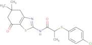 N-(5,5-dimethyl-7-oxo(4,5,6-trihydrobenzothiazol-2-yl))-2-(4-chlorophenylthio)propanamide