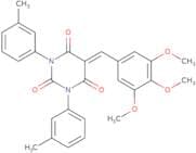 1,3-bis(3-methylphenyl)-5-((3,4,5-trimethoxyphenyl)methylene)-1,3-diazaperhydroine-2,4,6-trione