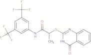 N-(3,5-bis(trifluoromethyl)phenyl)-2-(4-oxo(3-hydroquinazolin-2-ylthio))propanamide