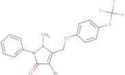 4-bromo-2-methyl-1-phenyl-3-((4-(trifluoromethylthio)phenoxy)methyl)-3-pyrazolin-5-one