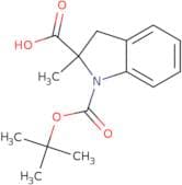 1-[(tert-Butoxy)carbonyl]-2-methyl-2,3-dihydro-1H-indole-2-carboxylic acid