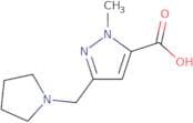 1-Methyl-3-(pyrrolidin-1-ylmethyl)-1H-pyrazole-5-carboxylic acid