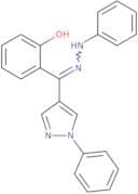2-[(1-Phenyl-1H-pyrazol-4-yl)(2-phenylhydrazin-1-ylidene)methyl]phenol
