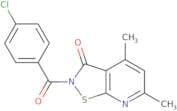 2-(4-Chlorobenzoyl)-4,6-dimethyl-2H,3H-[1,2]thiazolo[5,4-b]pyridin-3-one