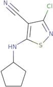 3-Chloro-5-(cyclopentylamino)-1,2-thiazole-4-carbonitrile