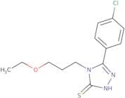 5-(4-Chlorophenyl)-4-(3-ethoxypropyl)-4H-1,2,4-triazole-3-thiol