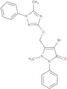 4-bromo-2-methyl-3-((4-methyl-3-phenyl(2,3,5-triazolyloxy))methyl)-1-phenyl-3-pyrazolin-5-one