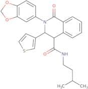 (2-benzo[3,4-d]1,3-dioxolen-5-yl-1-oxo-3-(3-thienyl)(4-2,3,4-trihydroisoquinolyl))-N-(3-methylbuty…