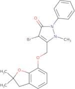 3-((2,2-dimethyl(3-oxaindan-4-yloxy))methyl)-4-bromo-2-methyl-1-phenyl-3-pyrazolin-5-one