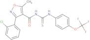 1-(3-(2-chlorophenyl)-5-methylisoxazol-4-ylcarbonyl)-3-(4-(trifluoromethoxy)phenyl)thiourea