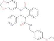 (2-benzo[3,4-d]1,3-dioxolen-5-yl-1-oxo-3-(3-pyridyl)(4-2,3,4-trihydroisoquinolyl))-N-((4-methoxyph…