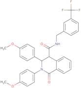 (2,3-bis(4-methoxyphenyl)-1-oxo(4-2,3,4-trihydroisoquinolyl))-N-((3-(trifluoromethyl)phenyl)methyl…