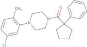 1-(5-chloro-2-methylphenyl)-4-(1-phenylcyclopentanecarbonyl)piperazine