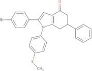 2-(4-bromophenyl)-1-(4-methylthiophenyl)-6-phenyl-5,6,7-trihydroindol-4-one