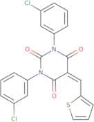 1,3-bis(3-chlorophenyl)-5-(2-thienylmethylene)-1,3-diazaperhydroine-2,4,6-trione