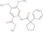 methyl 4,5-dimethoxy-2-(1-phenylcyclopentaneamido)benzoate